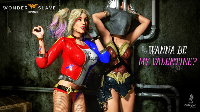 Happy Valentine's Day from Harley Quinn and Wonder Woman nsfw