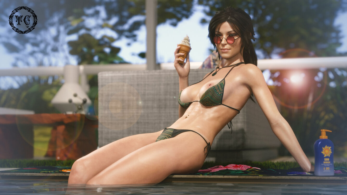 Lara Croft - By the pool