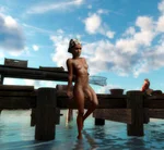 Fit Far Cry 6 futa relaxing by the pier