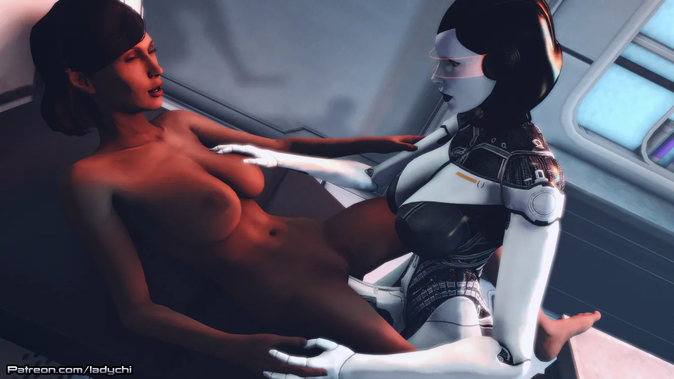 Samantha Traynor enjoys a moment with her sex bot!