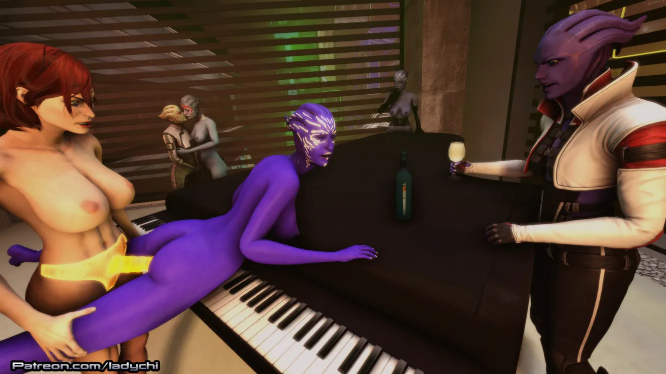 Shepard and the Asari keep partying!
