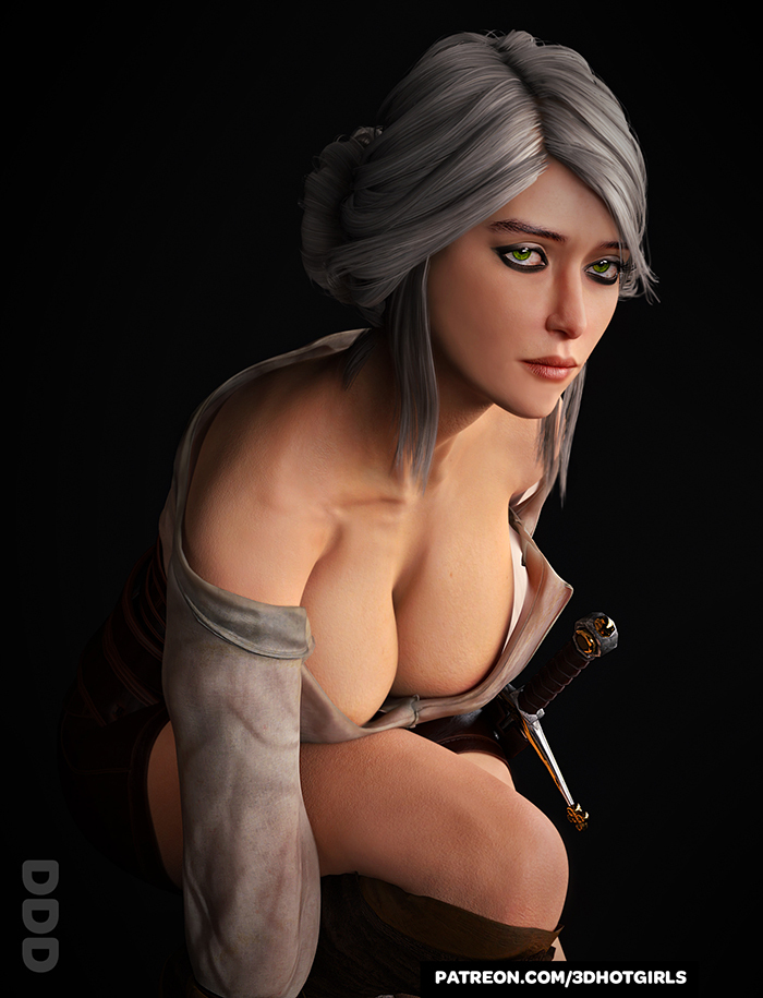 Ciri Showing Off Her Cleavage