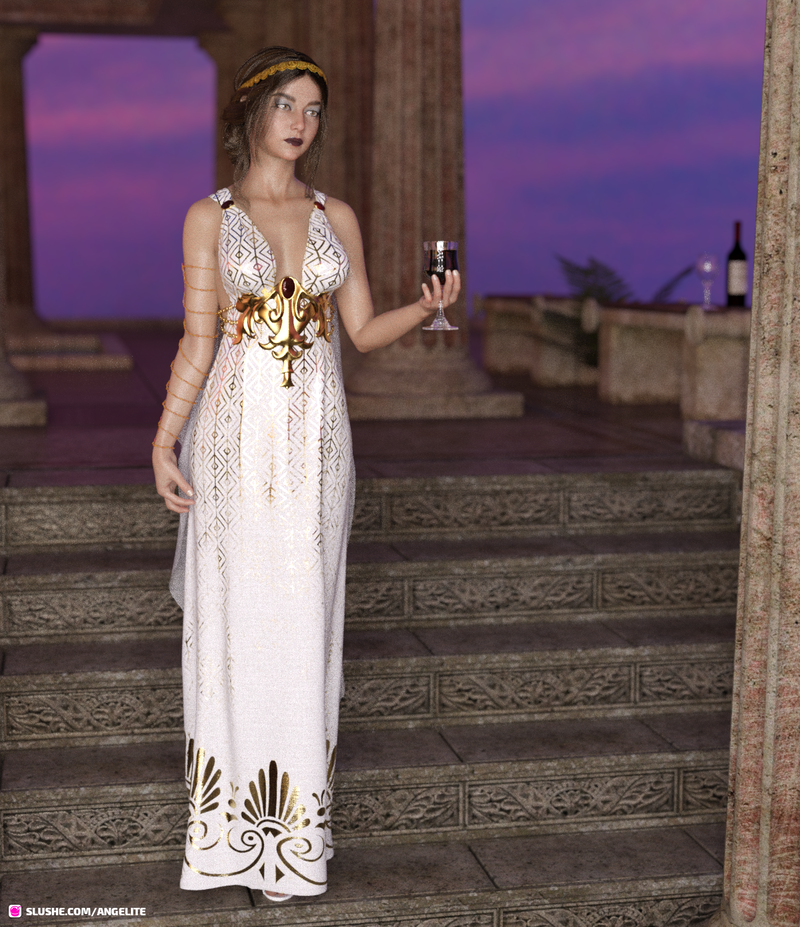 Amphictyonis, the godess of wine.
