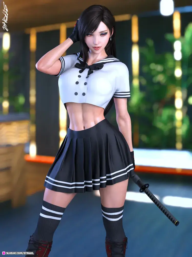 Samurai Schoolgirl Tifa