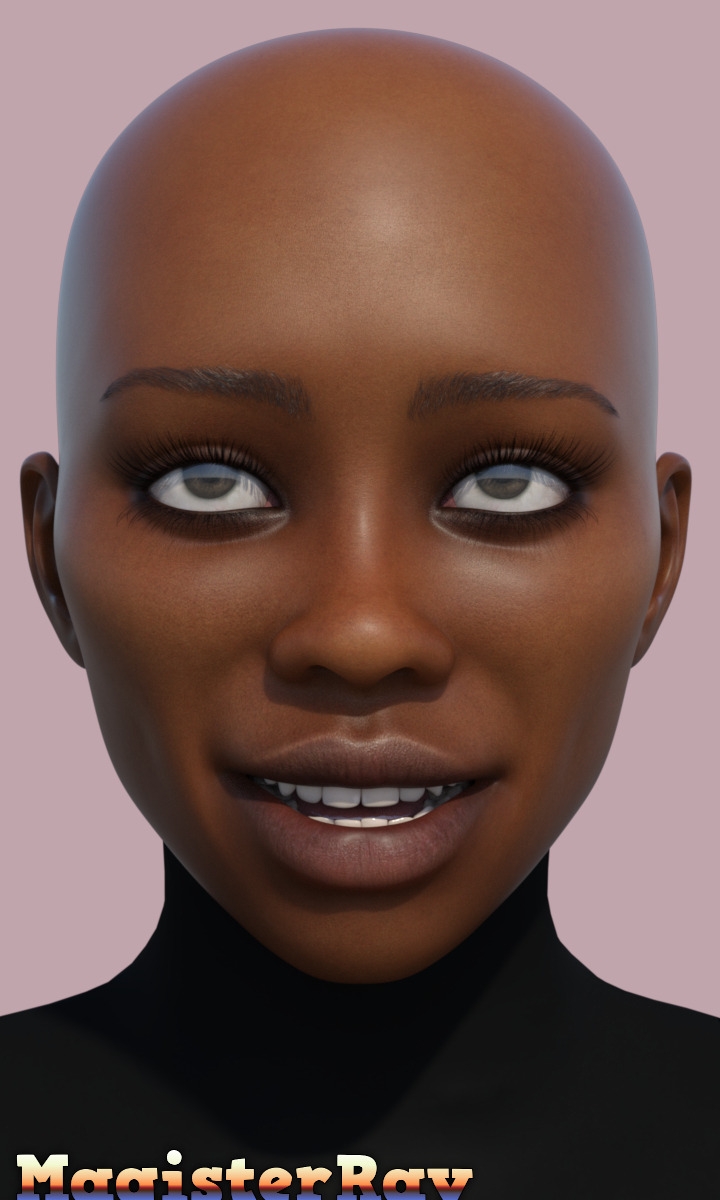 Face, expression, and body tests for my newest character, Gabriella!