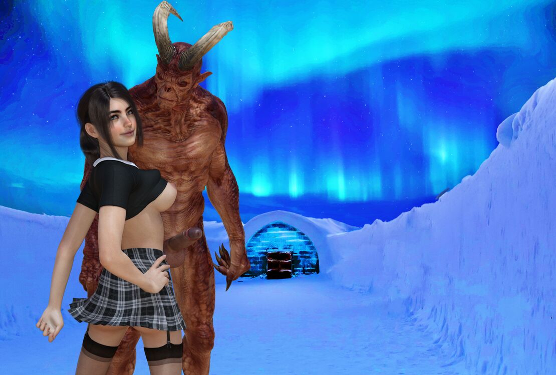 Krampus takes Ashley to the North pole instantly