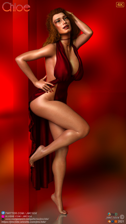 Chloe: The Lady in Red OC by JMC3DX