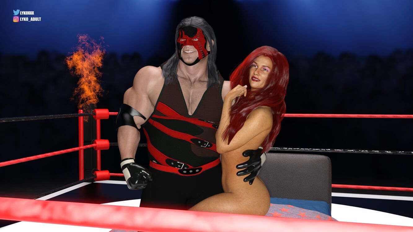 WWE Lita and Kane Sex Celebration in the ring