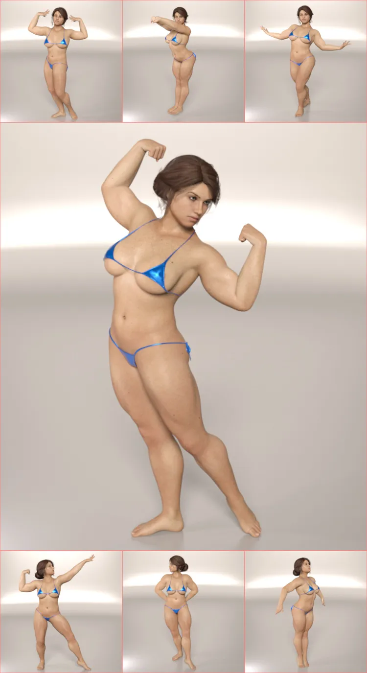 Muscle Poses G8F 01 Freebie