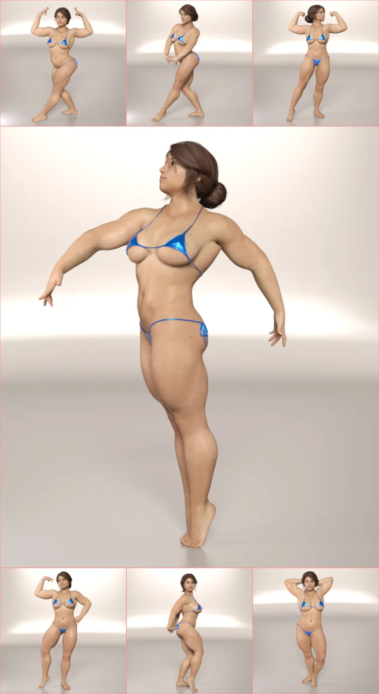 Muscle Poses G8F 02 Freebie
