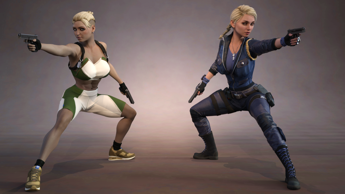 Cassie Cage and Sonya Blade