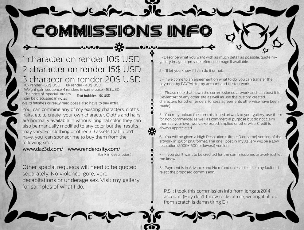 Commissions Info 
