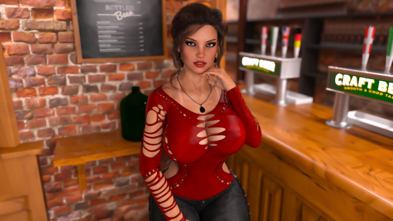 Claudia at the bar