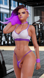 Sombra at the gym