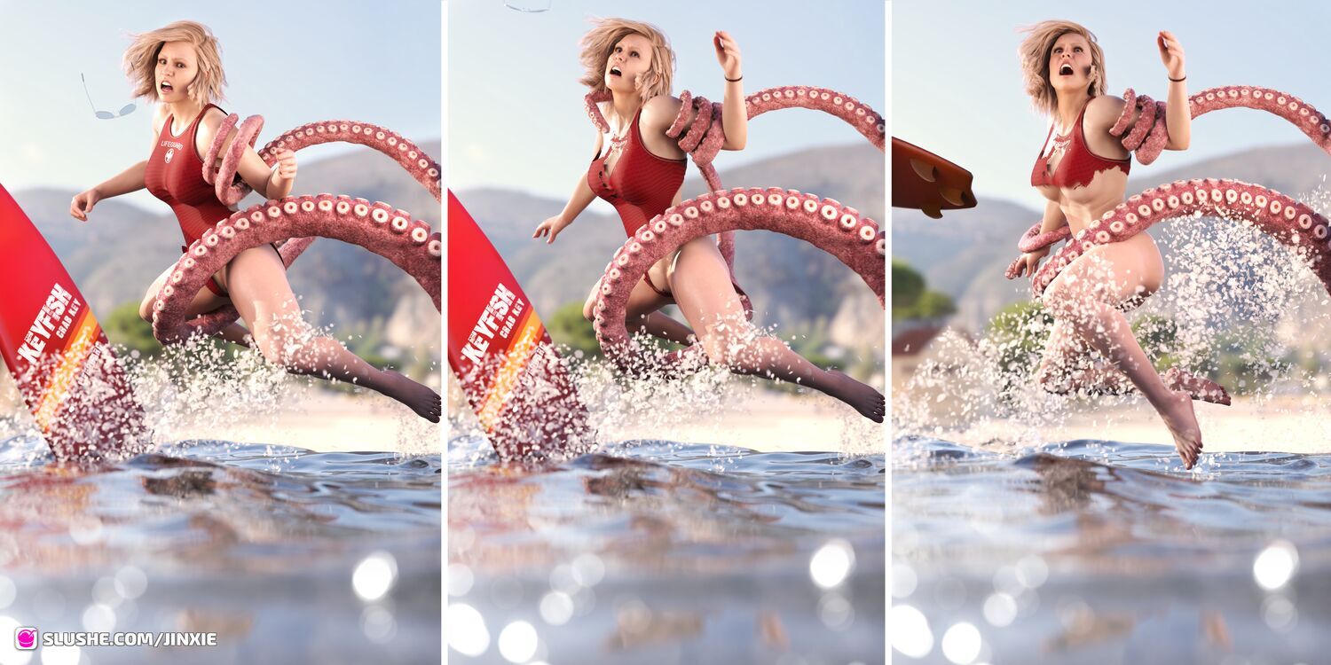 Mary the lifeguard : Octopus attack!
