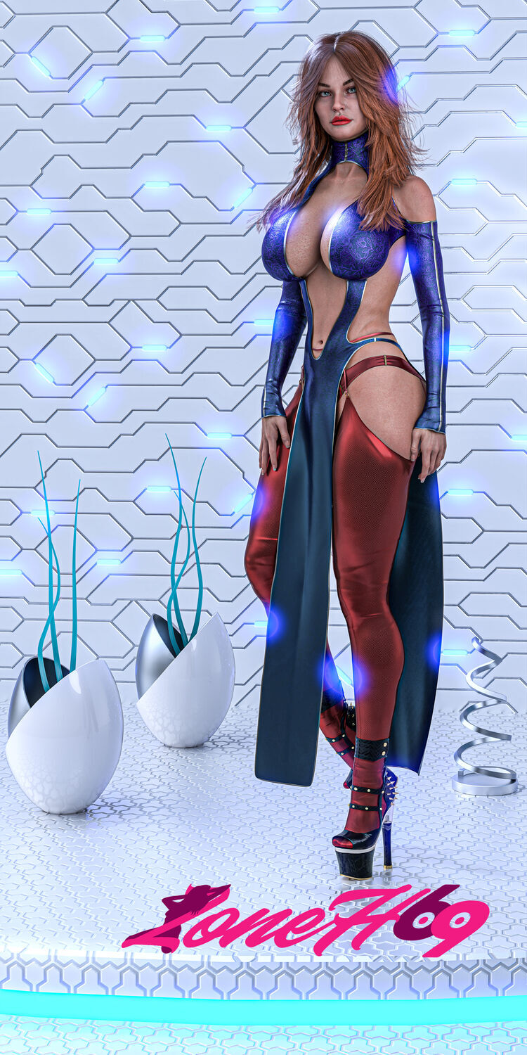 Sexy futuristic woman