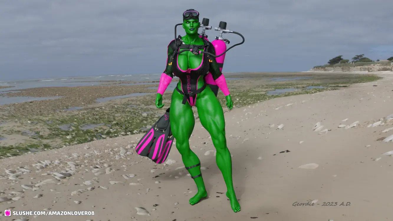 She Hulk on the beach 4
