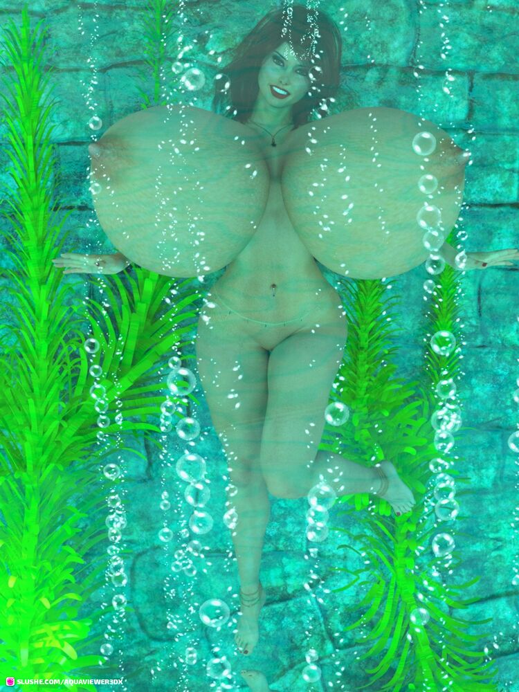 Lady Underwater In An Aquarium