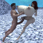 Lucky Guy Seduced By Busty Naked Lady Underwater