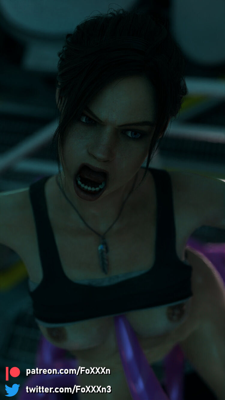 Claire Redfield Caught by Tentacles