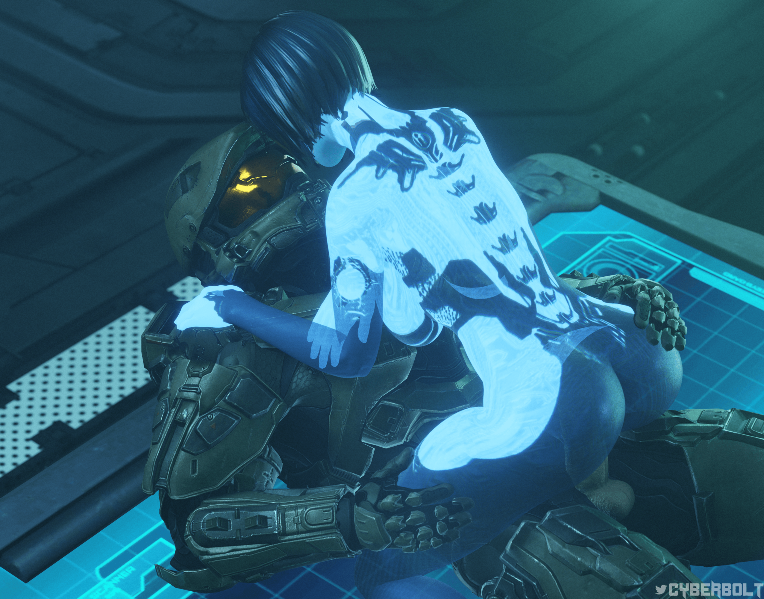 Slushe - Galleries - Halo 4 Master Chief and Cortana Alone Time