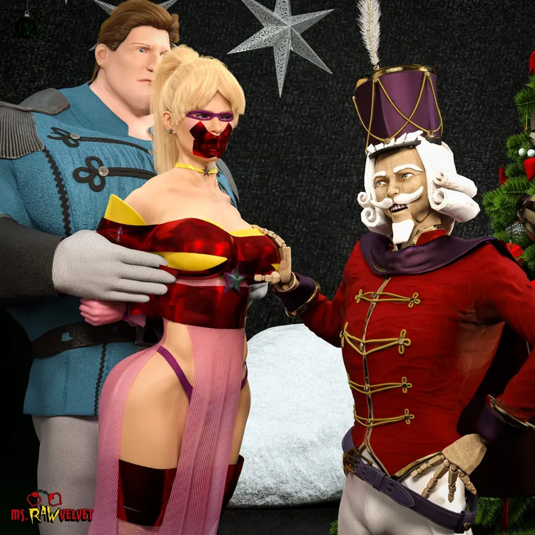 Buxom and Blonde's Nut Cracking Christmas Image 28