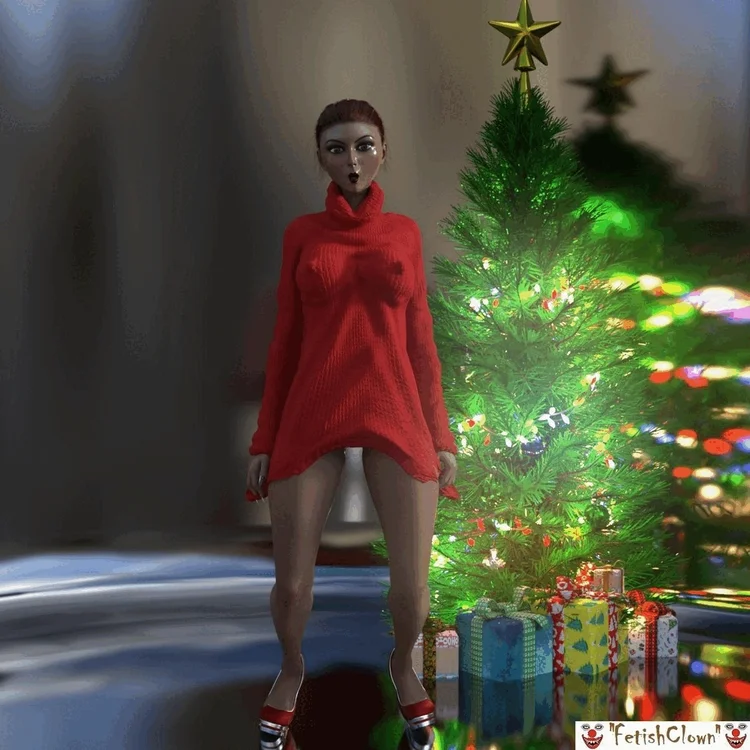 Have a Very Merry Sexy Sweaty Sweater Girl XMas 