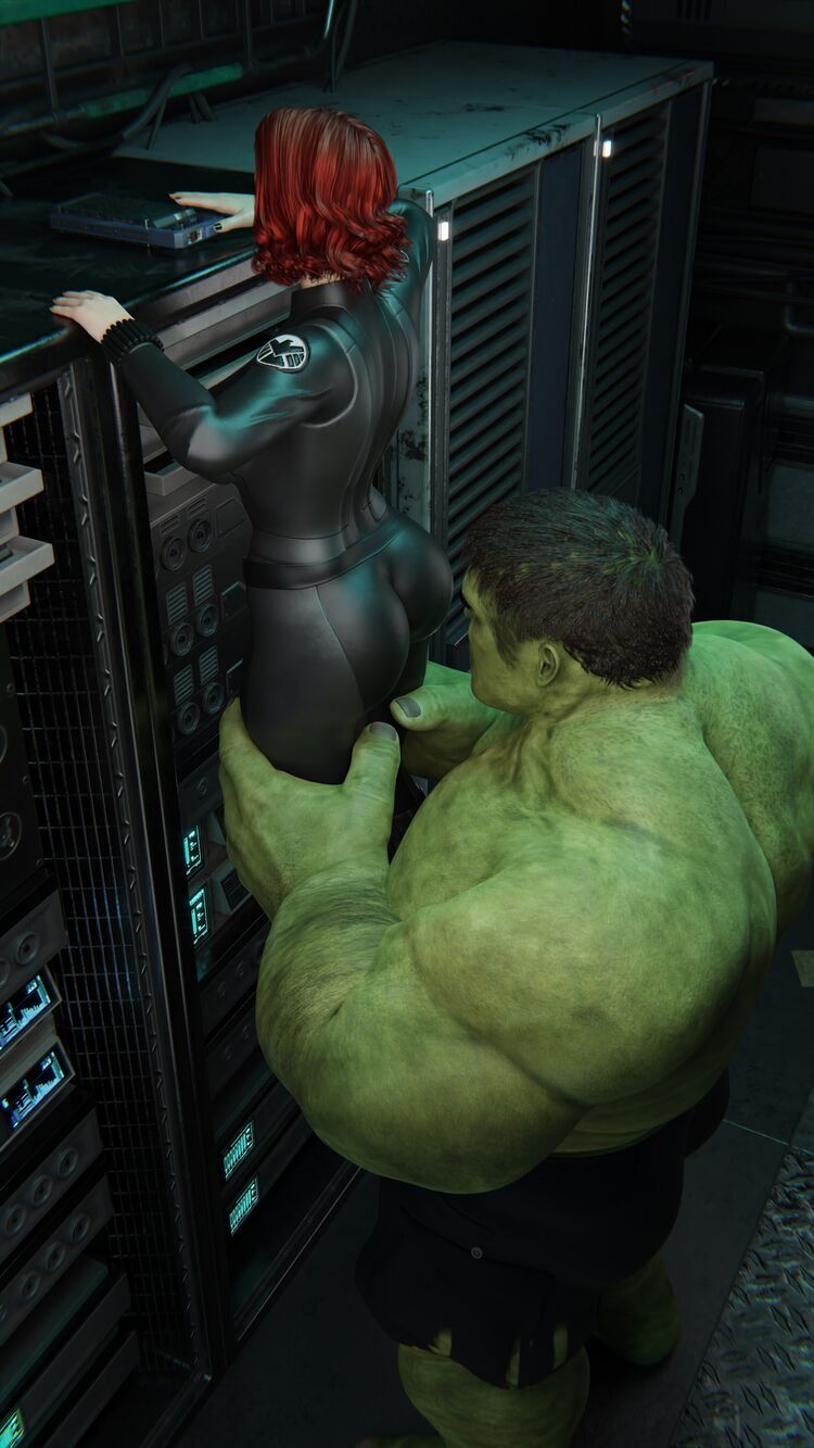 Black Widow and Hulk in a mission
