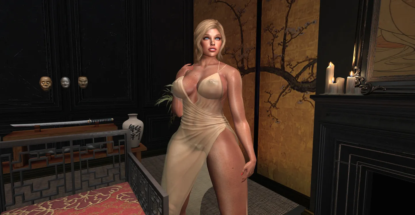 Myrthae in sheer clothes