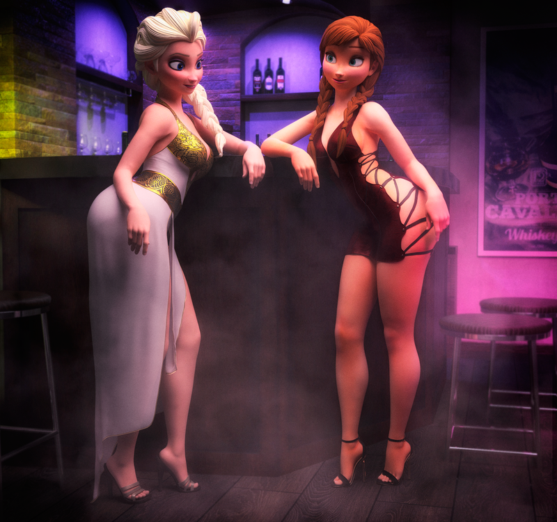 Frozen Sisters At The Club