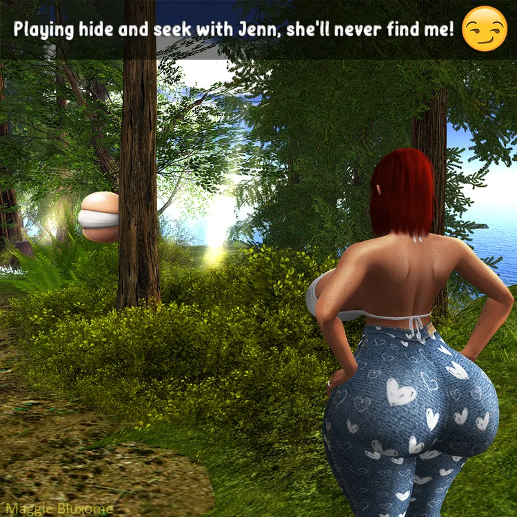 Playing hide 'n seek with Jenn!