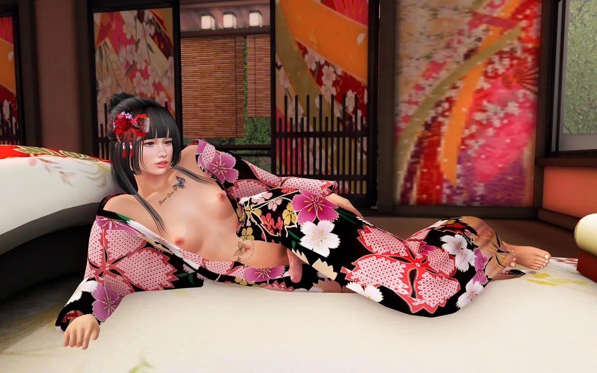 Waiting in Kimono 