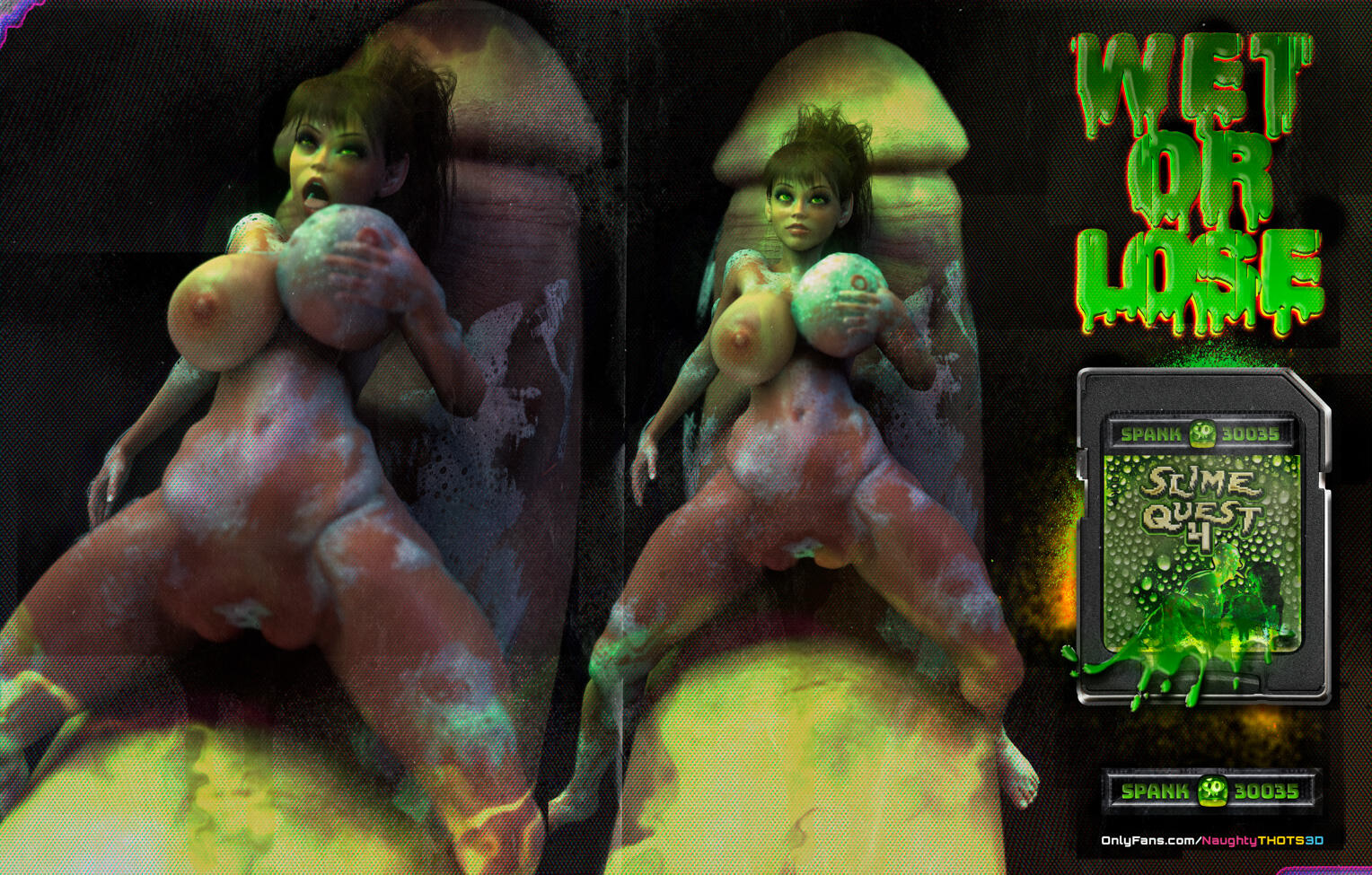 1528px x 975px - Slushe - Galleries - Naught THOTS 3D - How about 1990's Video Game Posters  but everything was porn? Slime Quest 4