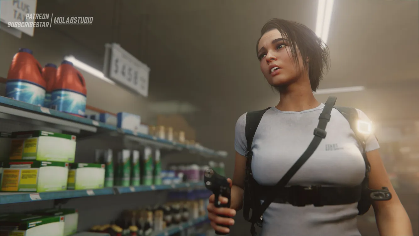 Jill Valentine in shop. First images