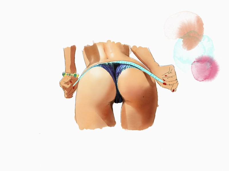 Watercolor Booty
