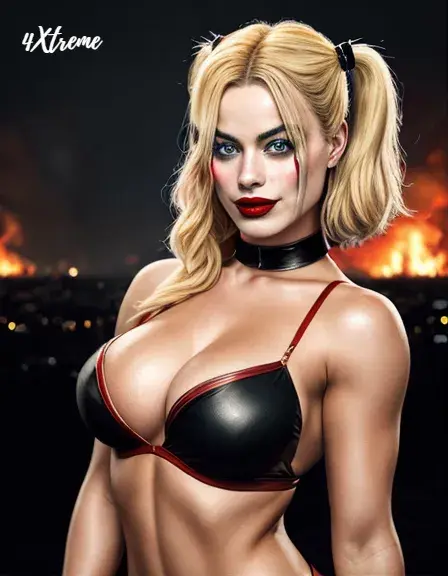 Harley Quinn and the burning city