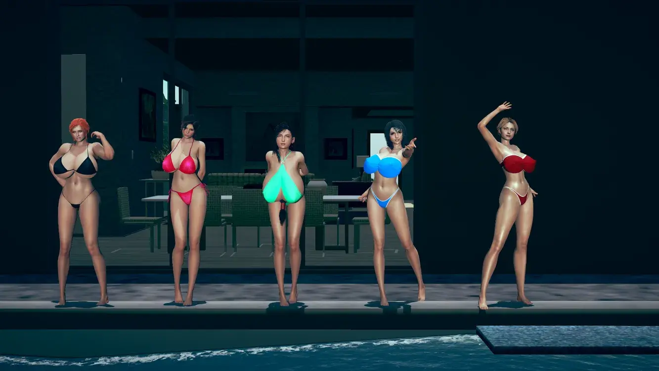 Game girls pool party