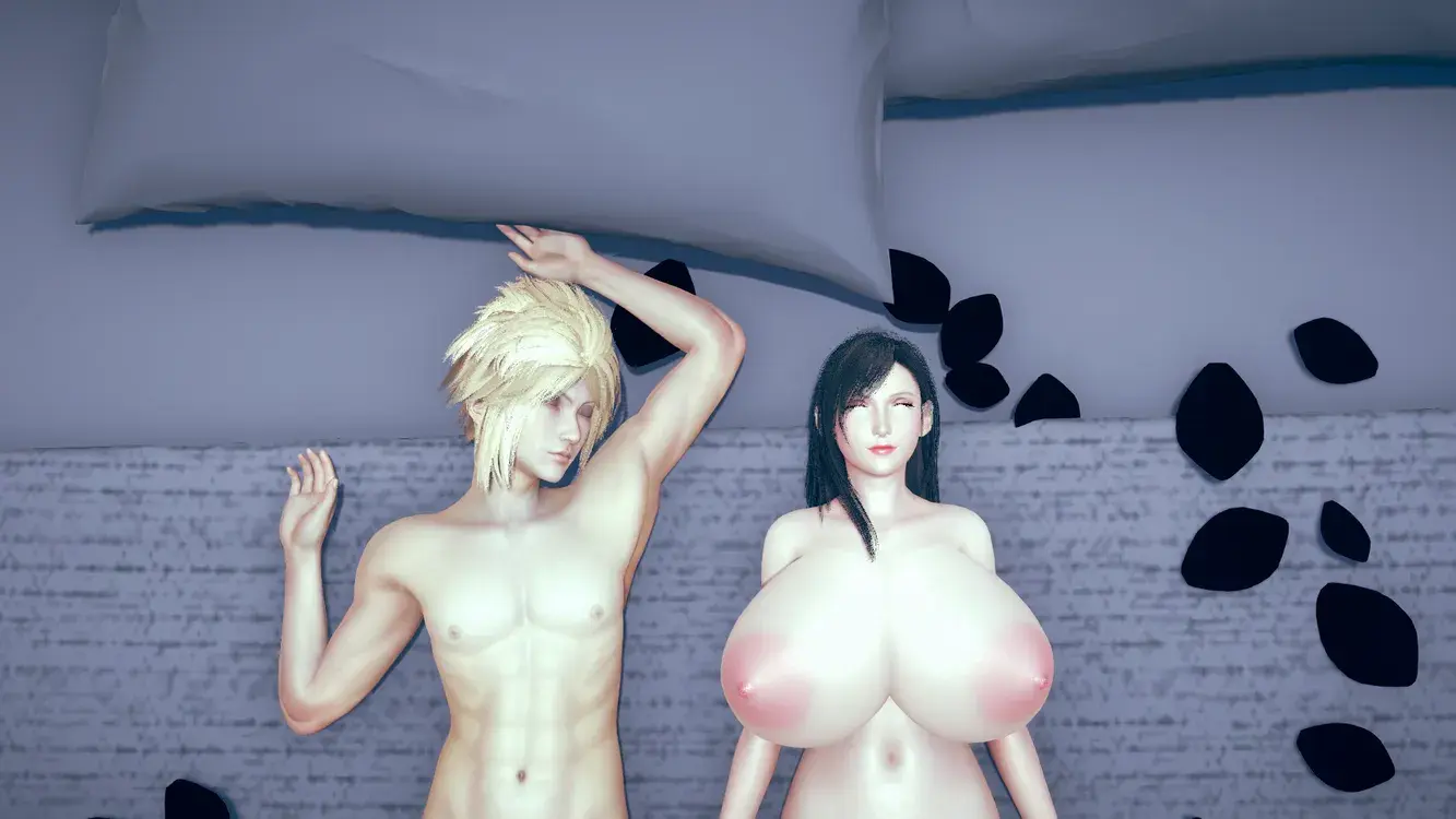 Tifa and Cloud in bed