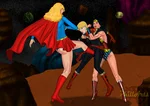 Captain Marvel beaten by Wonder Woman & Supergirl