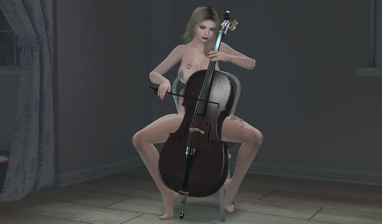 playing cello ..