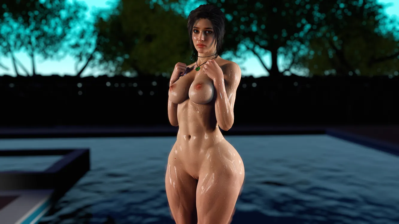 Muscular Lara Croft