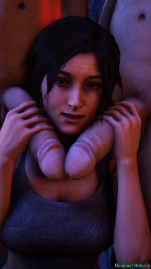 Lara Croft Big Cock Impressions