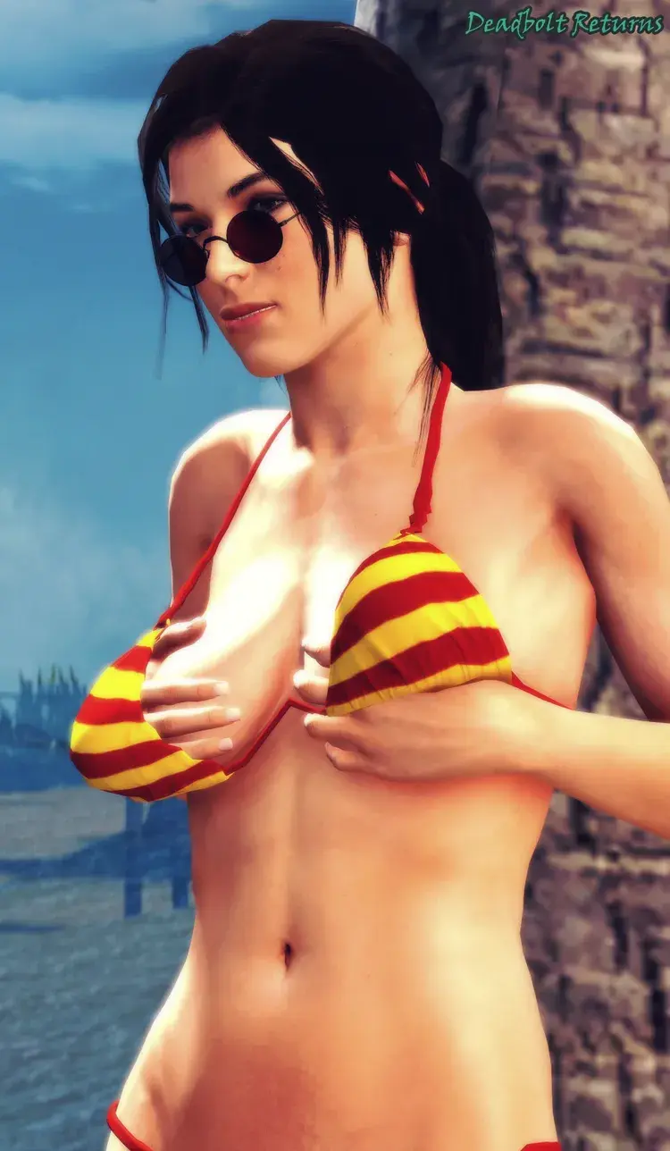Lara at the Beach (Remake)