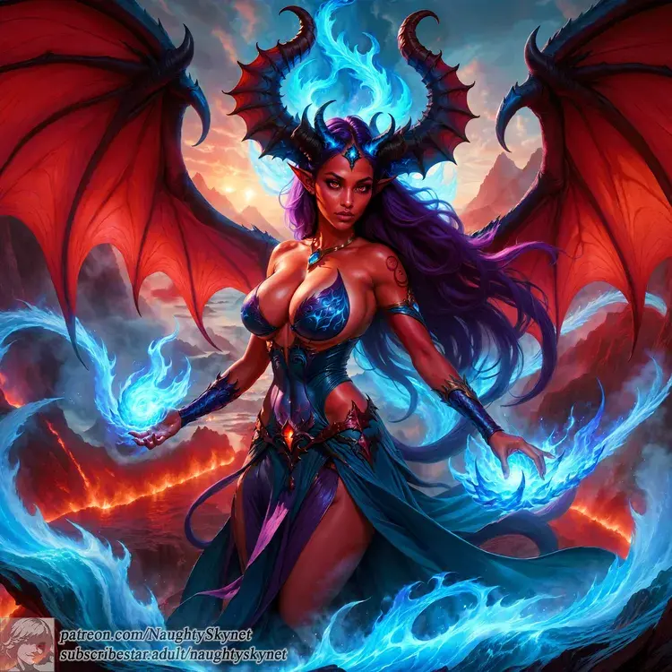 Red Demon - Blue Flames