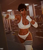 Pharah's late evening at the gym 