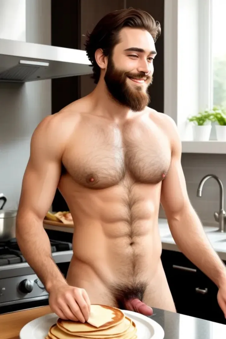 Perfect husband doing chores