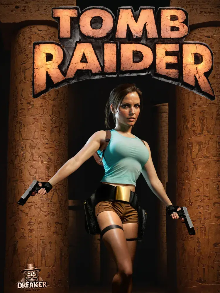Tribute to Tomb Raider Lara Croft Game Cover Title