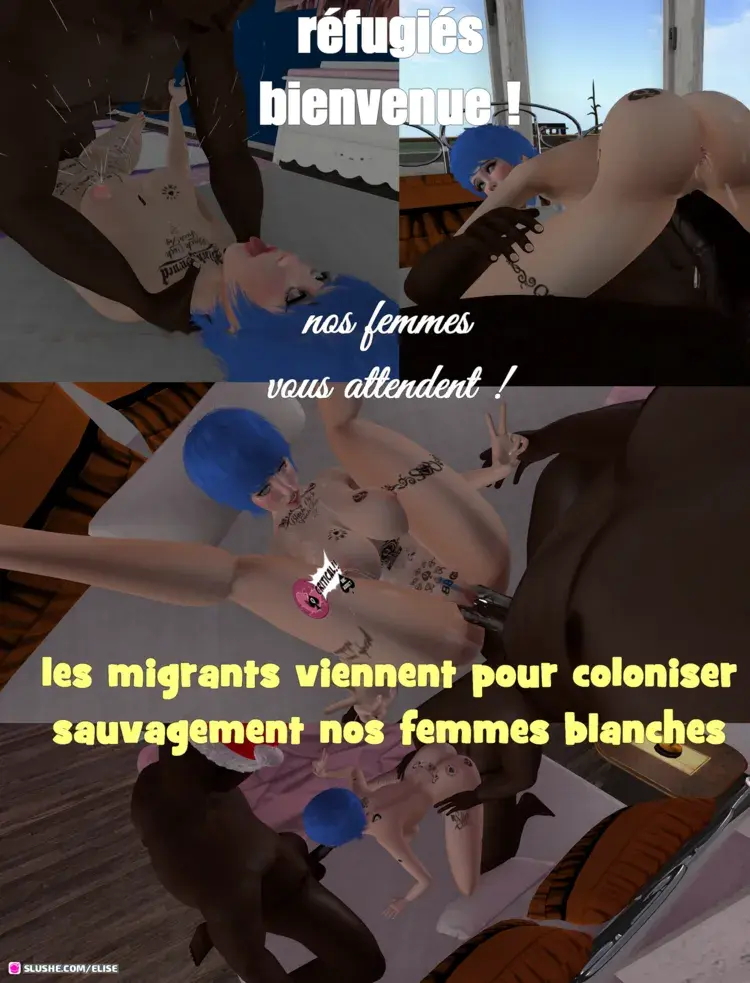 les femme blanches françaises aiment les migrants