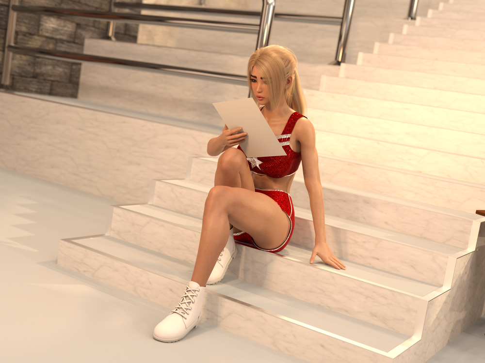 Nerd x Cheerleader - Study Session (Image Set)