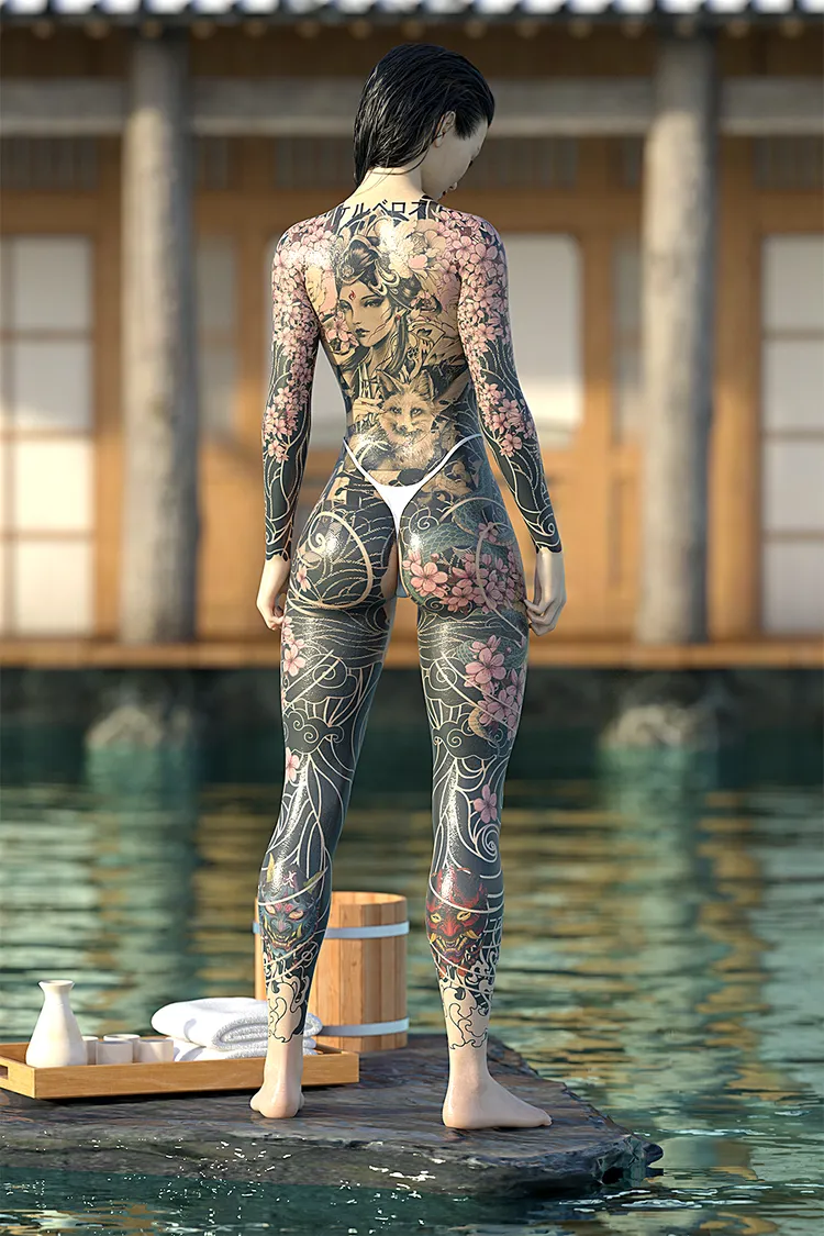 Japanese Bodysuit Tattooed Girl